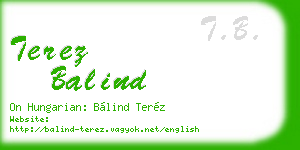 terez balind business card